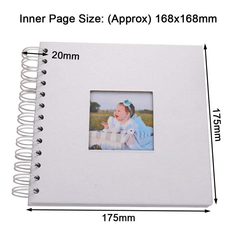 RICH 6 Inch Record 20 Sheets Photo Album Paper Photo Album Baby Scrapbook Children's Memory Book,for Craft Paper DIY Anniversary, Wedding, Valentines(17.3x9.8x2cm) - Image 4
